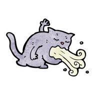 cartoon belching cat N6