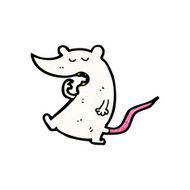 cartoon white mouse N26