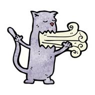 cartoon belching cat N9
