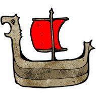 Cartoon Viking Ship N34