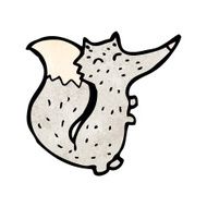 cartoon little wolf N74