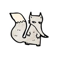 cartoon little wolf N76