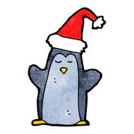 Cartoon Christmas Penguin N25