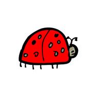 child&#039;s drawing of a ladybug N2