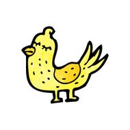 funny cartoon bird N191