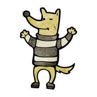 cartoon cool french dog N7