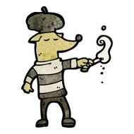cartoon cool french dog N8