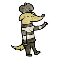 cartoon cool french dog N9