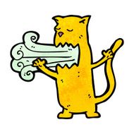cartoon burping cat N6