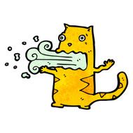 cartoon burping cat N7