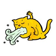 cartoon burping cat N8