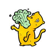 cartoon burping cat N9