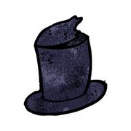 cartoon old top hat N22