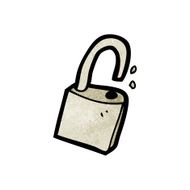 Cartoon Padlock N42