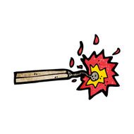 cartoon burning match N49