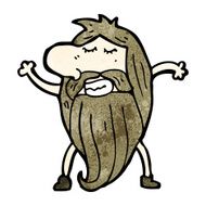 cartoon hippie man N15