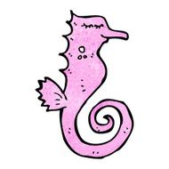 Cartoon Seahorse N35