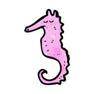 cartoon pink sea horse N7
