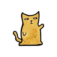 cartoon cat waving N4