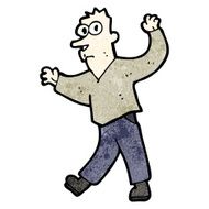 cartoon surprised man N165