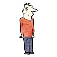 cartoon frightened man N118