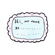 cartoon name tag N3