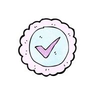 cartoon tick sign N2