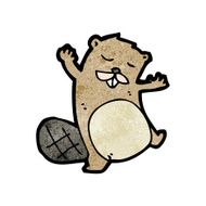 funny cartoon beaver N13