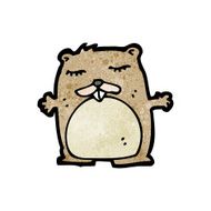 funny cartoon beaver N14