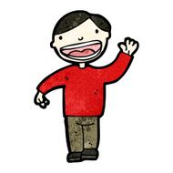 cartoon grinning man N98