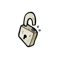 Cartoon Padlock N45