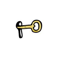 cartoon key in lock N4