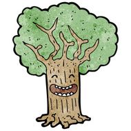 happy cartoon tree N2