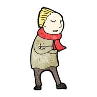 cartoon man in scarf N9