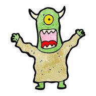 cartoon alien monster N33