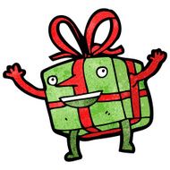 cartoon christmas present N63