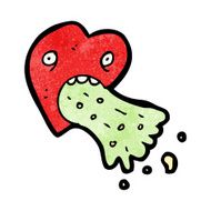 cartoon love sick heart N6