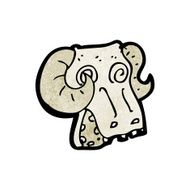 spooky ram skull cartoon N8