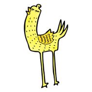 cartoon funny long legged bird N5