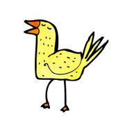 funny cartoon bird N193