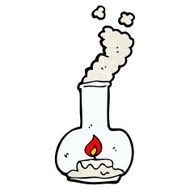 cartoon candle in lamp N4