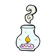 cartoon candle in lamp N5