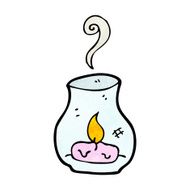 cartoon candle in lamp N6