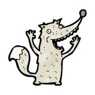 funny cartoon wolf N7