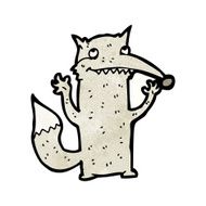 funny cartoon wolf N10