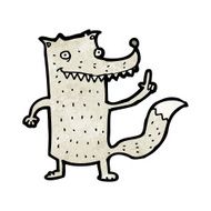 funny cartoon wolf N11