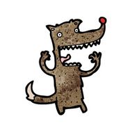 Cartoon Wolf N119