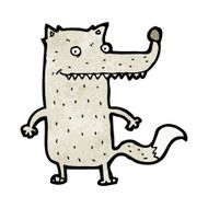 funny cartoon wolf N12
