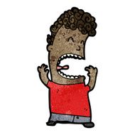 cartoon screaming man N20