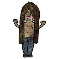 cartoon long haired man N3
